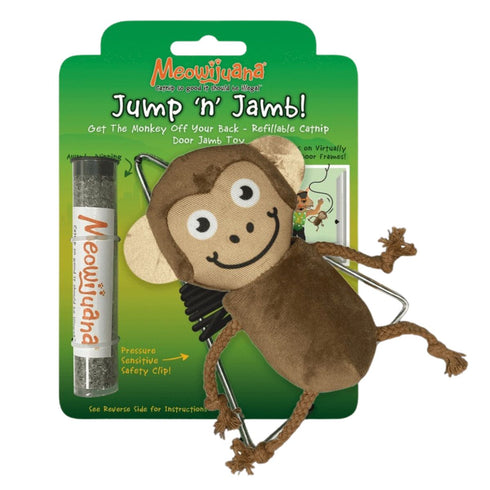 Meowijuana Jump 'n' Jamb Refillable Catnip Swinging Cat Toy poudrefeed.com